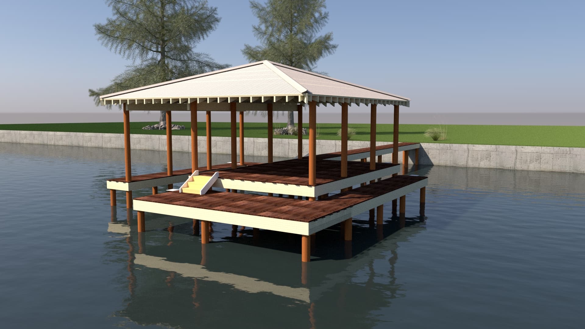 The Lofted Overhang Boathouse